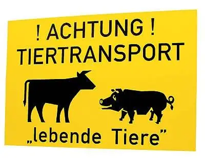 Geprüft Tiertransportschild
