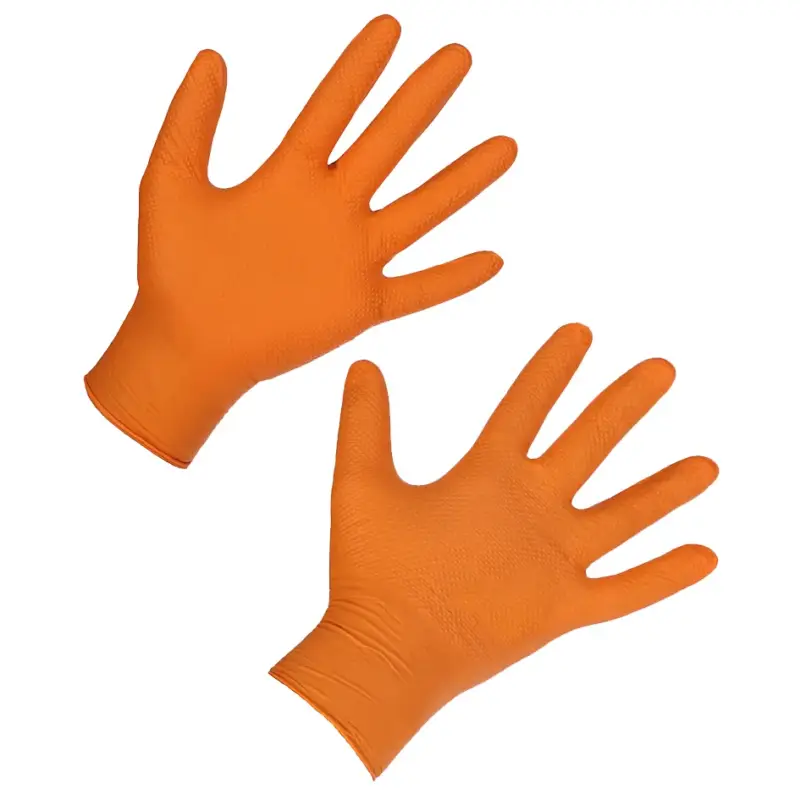 Einmalhandschuhe Nitrile X-Grip orange Schnäppchen