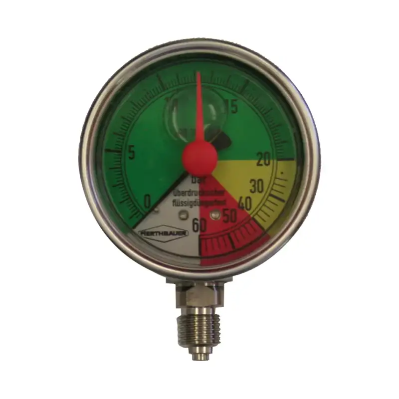 Glyzerin-Manometer ø 63 mm mit 1/4" AG unten, 0 / +20 / +40 / +60 bar Aktuell
