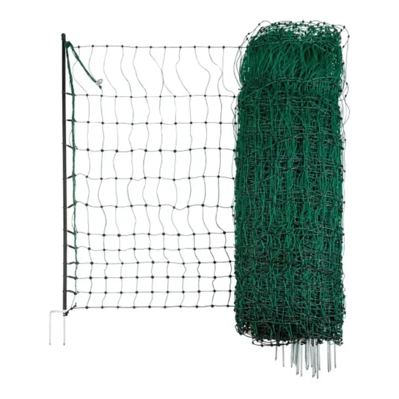 Geflügelnetz PoultryNet elektrifizierbar grün Doppelspitze, 106 cm x 50 m Direktkauf