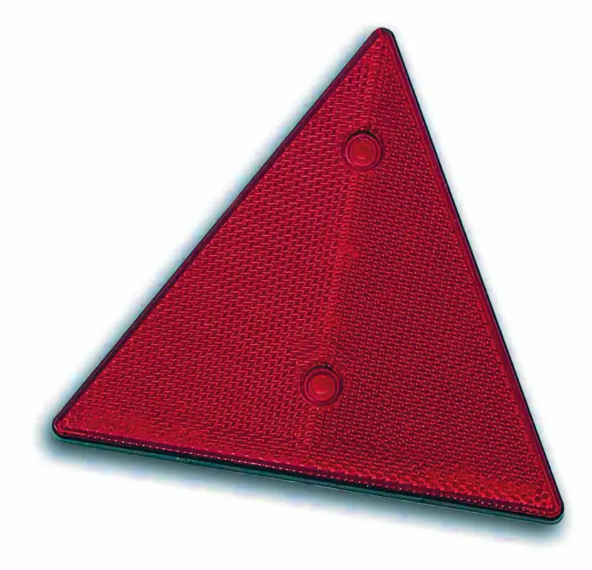 Sonderaktion Dreieck-Rückstrahler mit 2 Bohrungen rot