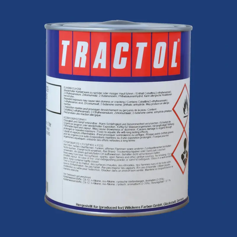 Sofort Bestellen Tractol Lack RAL 5017 Verkehrsblau, 1 Liter