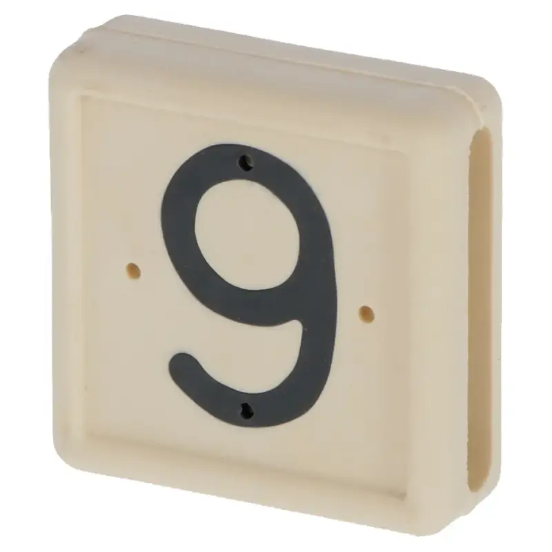 Bestpreis Fußbandnummer weiß "9" 1-stellig, 10 Stück