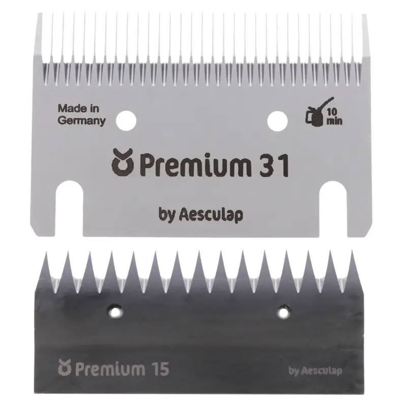 Schermesser-Set Premium Rind/Pferd 31/15 Zähne Begrenztes Angebot