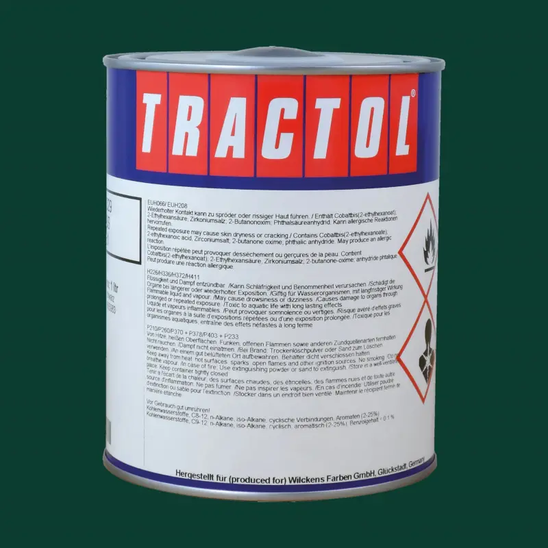 Tractol Lack RAL 6004 Blaugrün, 1 Liter Ausverkauf