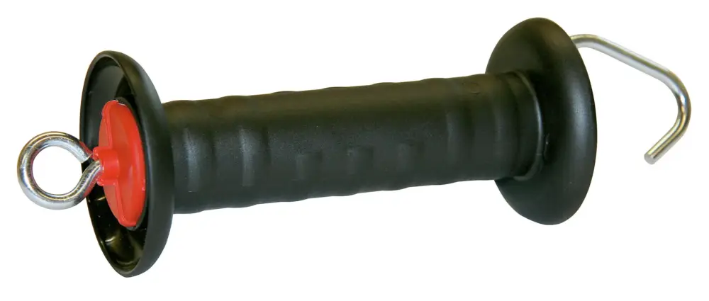 Sichere Zahlung Torgriff mit Haken rot-schwarz