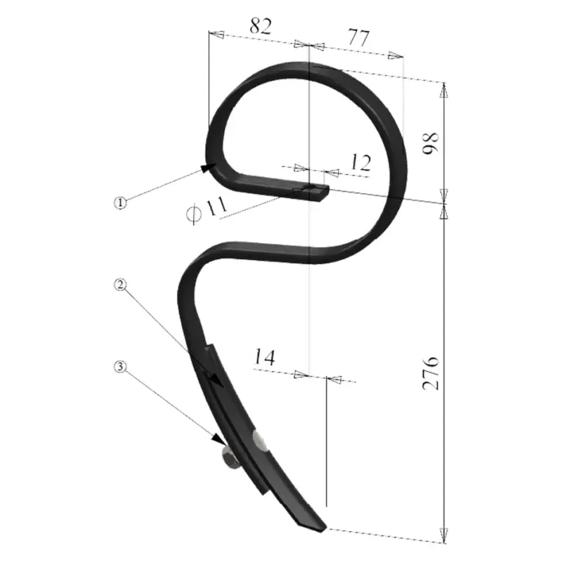 Gare-Zinken mit Schar, 25 x 8 mm Preiswert