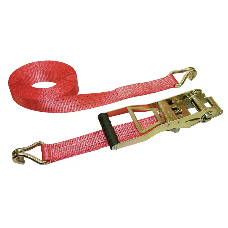 Langhebel-Zurrgurt mit Spitzhaken rot, 8 m x 50 mm Must-Have