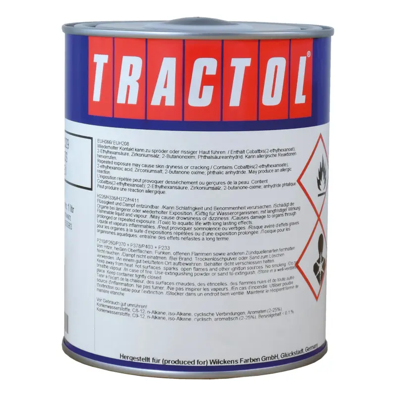 Tractol Lack Hassia rot, 1 Liter Neuheit