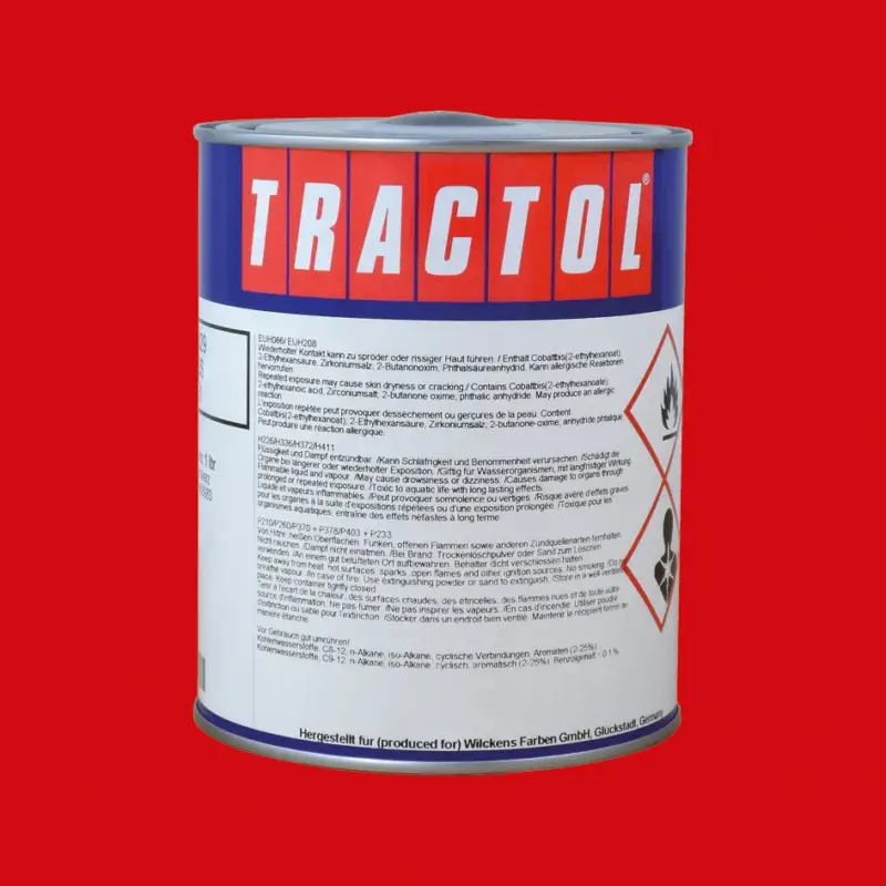 Billig Tractol Lack RAL 3020 Verkehrsrot, 1 Liter
