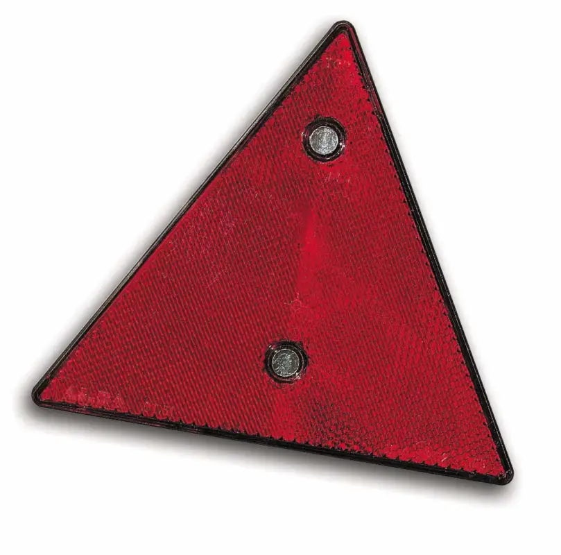 Neuheit Dreieck-Rückstrahler mit 2 Schrauben rot