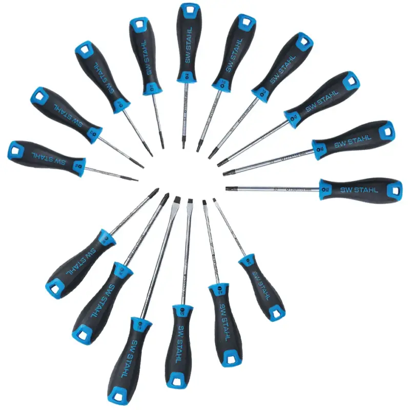 Saisonangebot Schraubendrehersatz Schlitz+Kreuz, TORX, 16-teilig