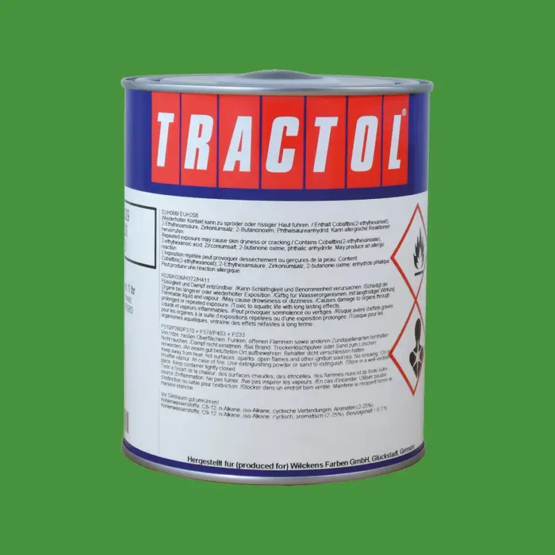 Tractol Lack RAL 6017 Maigrün, 1 Liter Ausverkauf