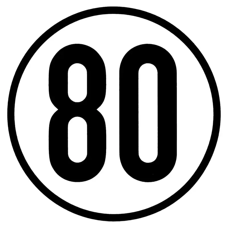 Geschwindigkeitsschild 80 km/h Top-Seller