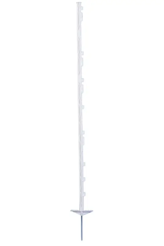 Kunststoffpfahl Classic weiß 125 cm, 5 Stück Sonderaktion
