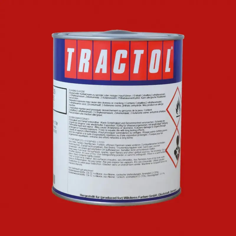 Bestseller Tractol Lack RAL 3000 Feuerrot, 1 Liter