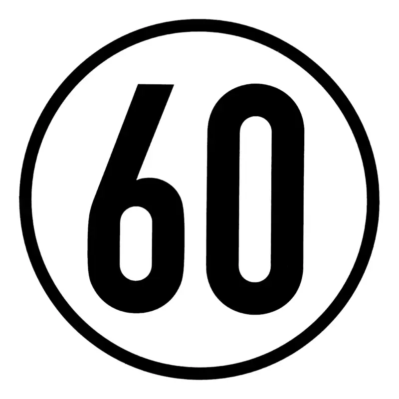 Geschwindigkeitsschild 60 km/h Aktuell