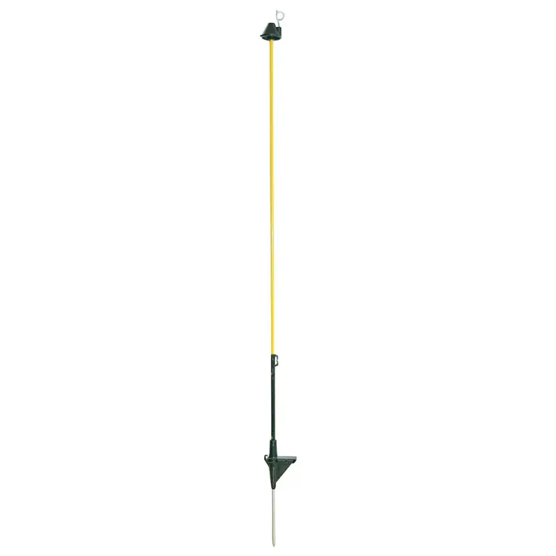 Oval-Fiberglaspfahl gelb 106 cm mit 18 cm Metallnagel, 10 Stück Sichere Zahlung