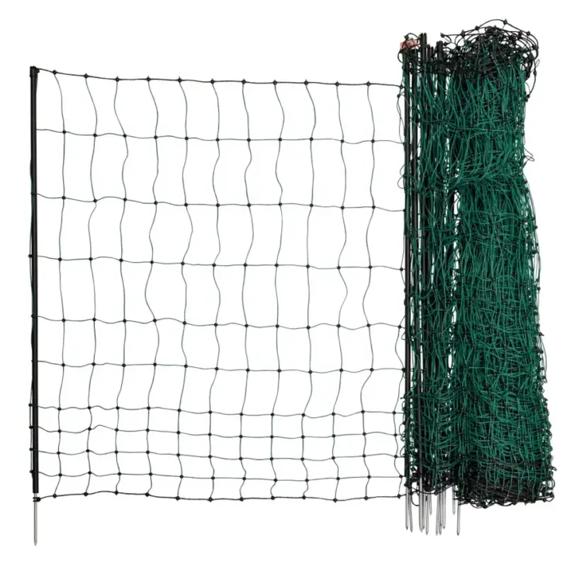 Geflügelnetz PoultryNet grün nicht elektrifizierbar Einzelspitze, 106 cm x 50 m Versand Am Gleichen Tag