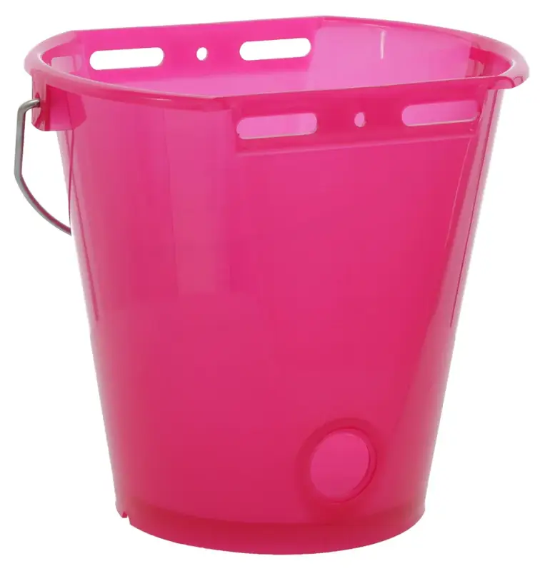 Kälbertränkeeimer rosa transparent mit Skala, ohne Zubehör Markenprodukt
