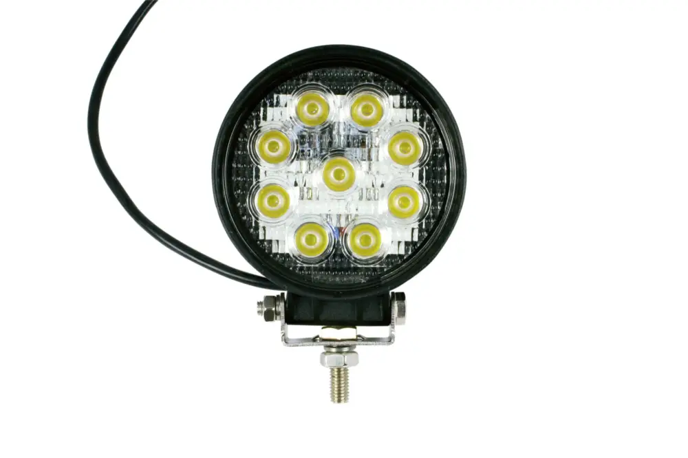 Zertifiziert LED-Arbeitsscheinwerfer rund 27 W, 1620 Lumen, weit