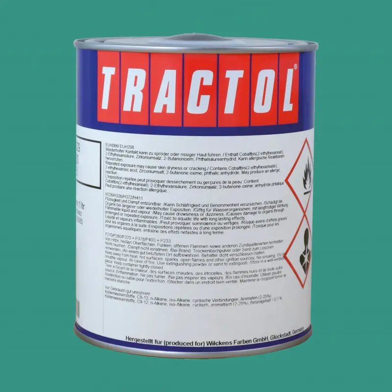 Mega-Angebot Tractol Lack RAL 5018 Türkisblau, 1 Liter