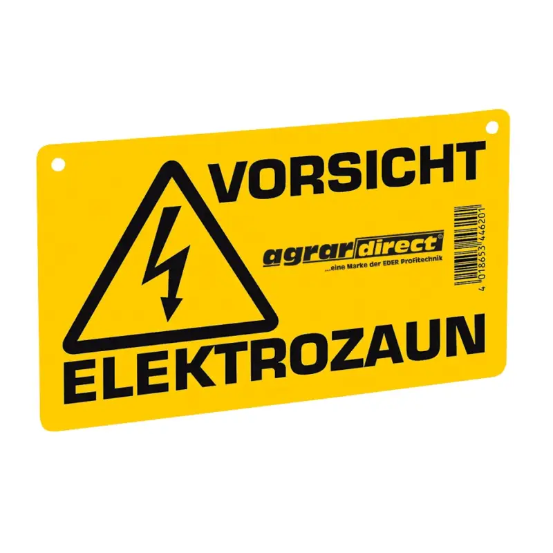 Warnschild "Vorsicht Elektrozaun" Zertifiziert