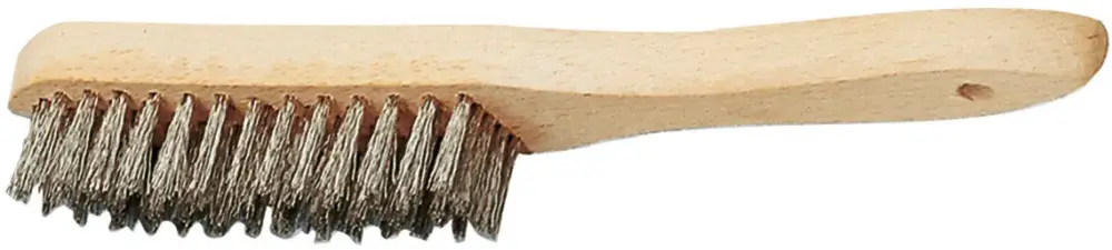 Nur Für Kurze Zeit Drahtbürste Edelstahl mit Holzgriff, 5 Reihen