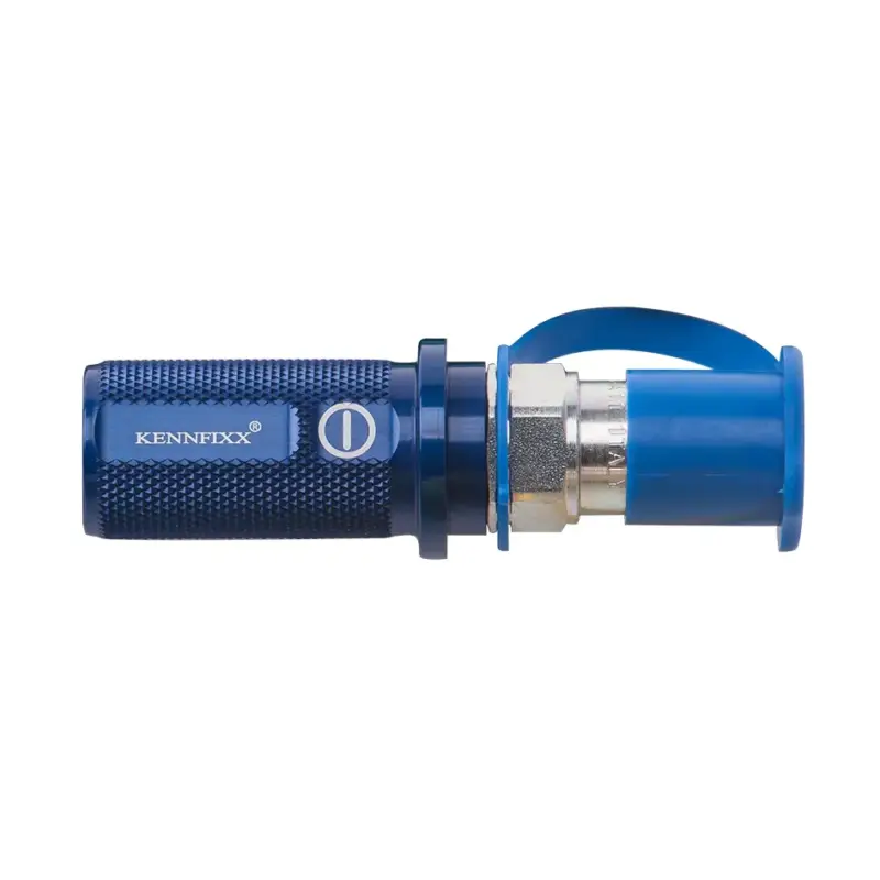 KENNFIXX Griffstück mit Stecker & Staubschutz blau Minus (Rücklauf) Preisreduziert
