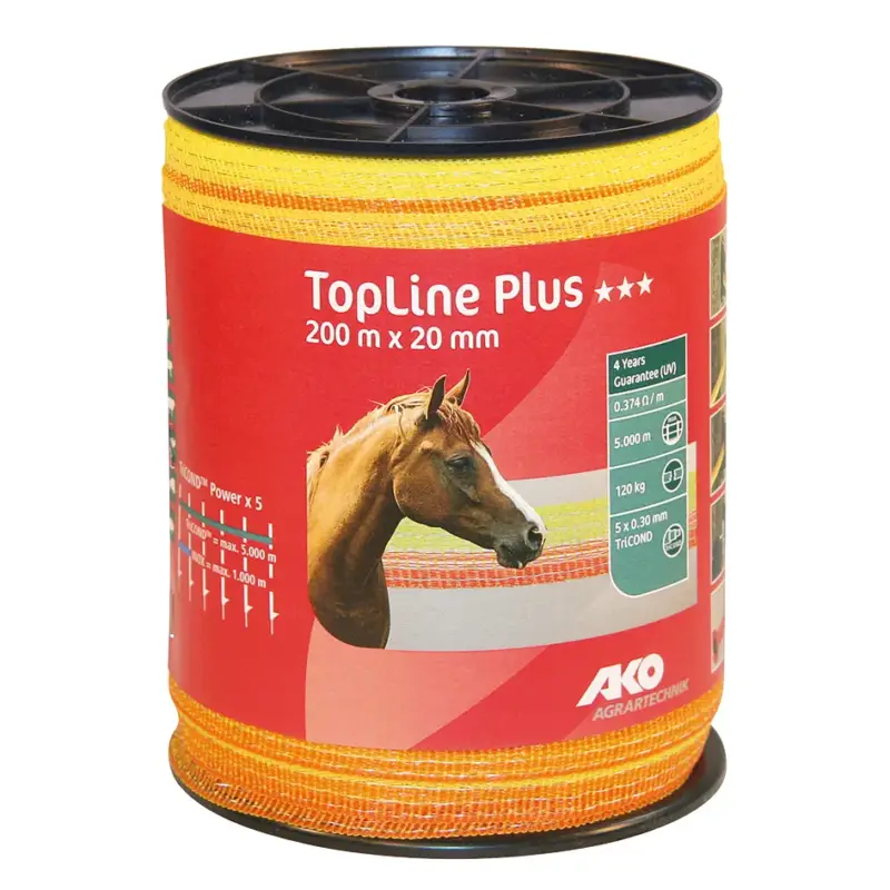 Weidezaunband TopLine Plus gelb/orange 200 m x 20 mm Schnäppchen