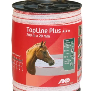 Sonderaktion Weidezaunband TopLine Plus weiß/rot 200 m x 20 mm
