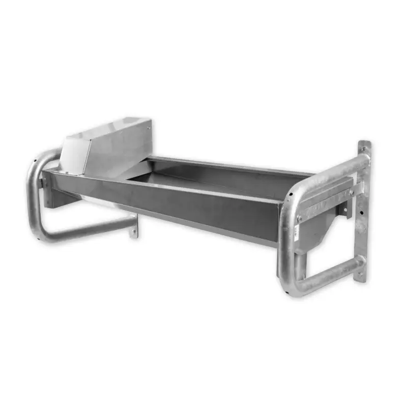 Schnellablauftrog Edelstahl 190 cm mit Wandkonsole Heißes Angebot