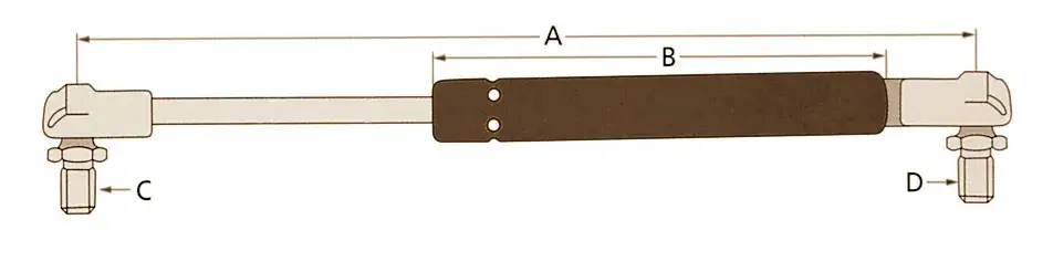 Gasdruckfeder Frontscheibe, 485 mm, 100 N Rabatt