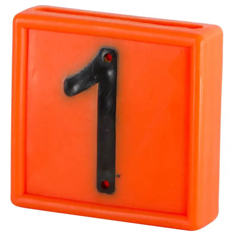 Nummernblock orange "1", 10 Stück Sonderangebot