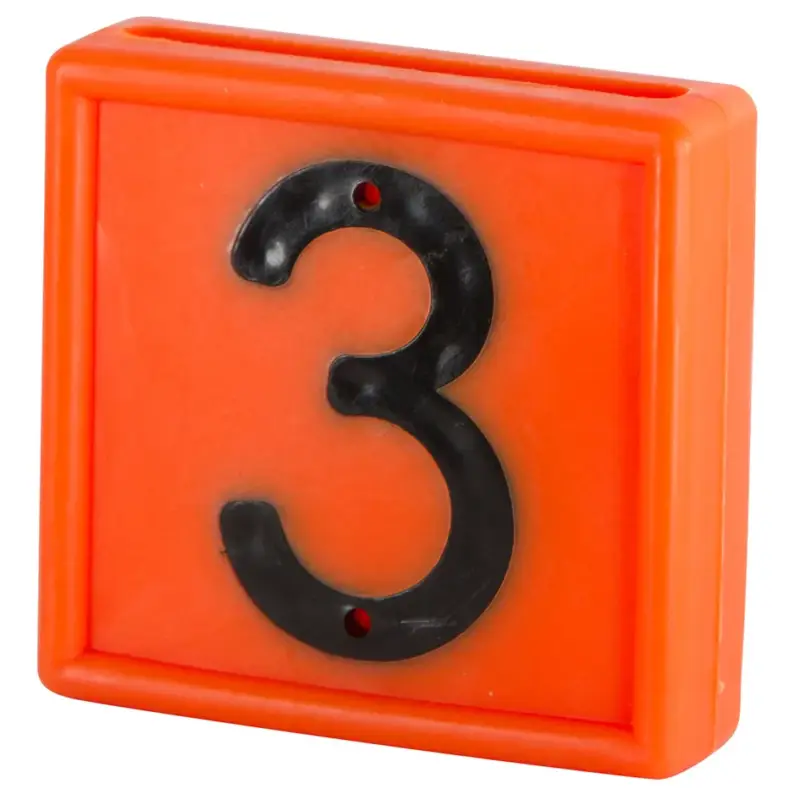 Nummernblock orange "3", 10 Stück Markenware