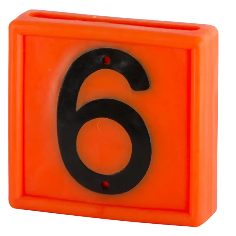 Highlight Nummernblock orange "6 / 9", 10 Stück