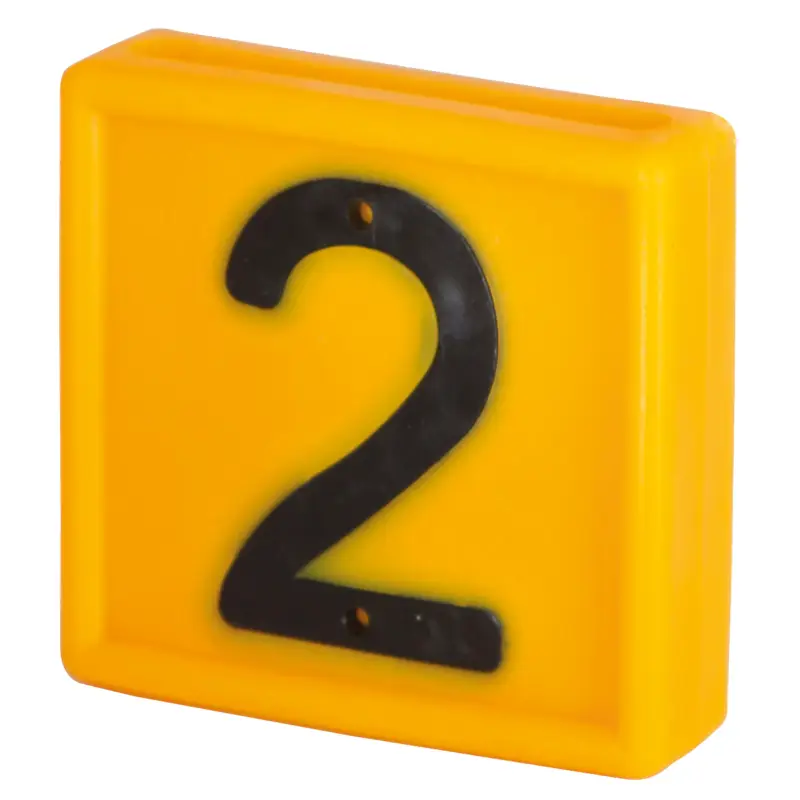 Expressversand Nummernblock gelb "2", 10 Stück