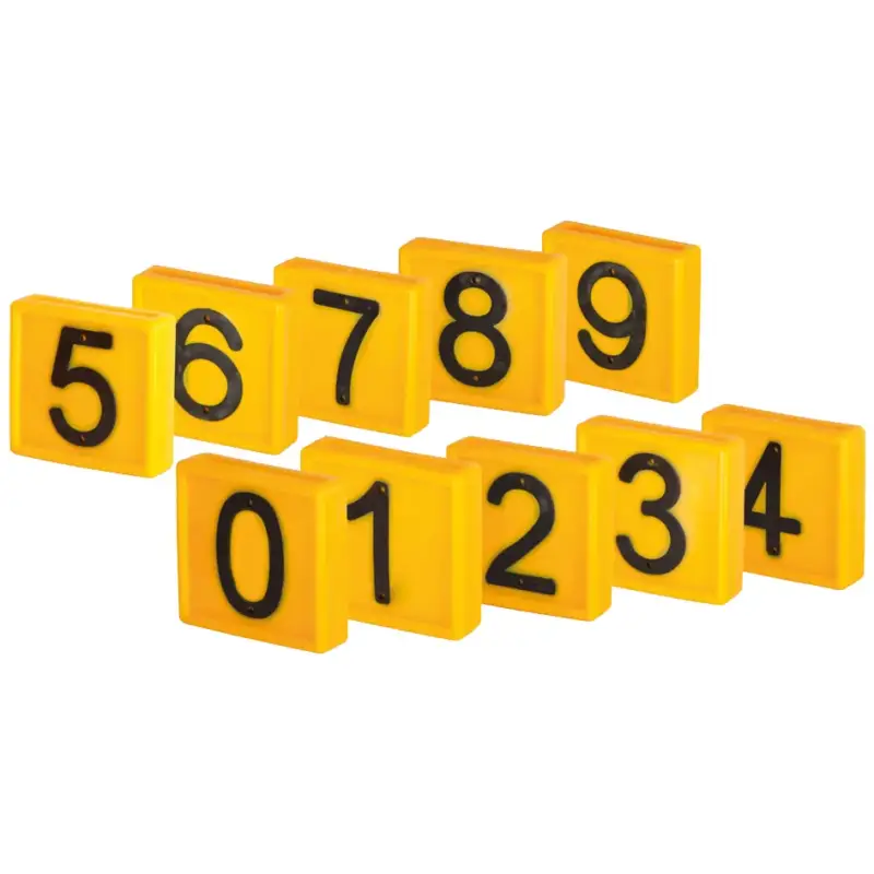 Nummernblock gelb "Set 0 - 9" Bestpreis