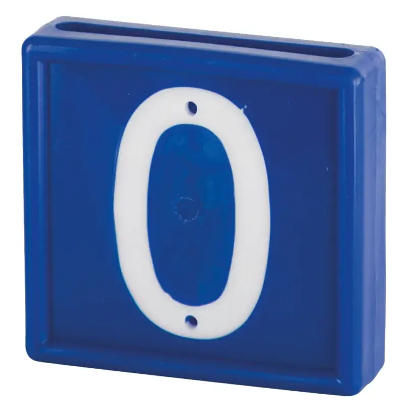 Nur Für Kurze Zeit Nummernblock blau "0", 10 Stück