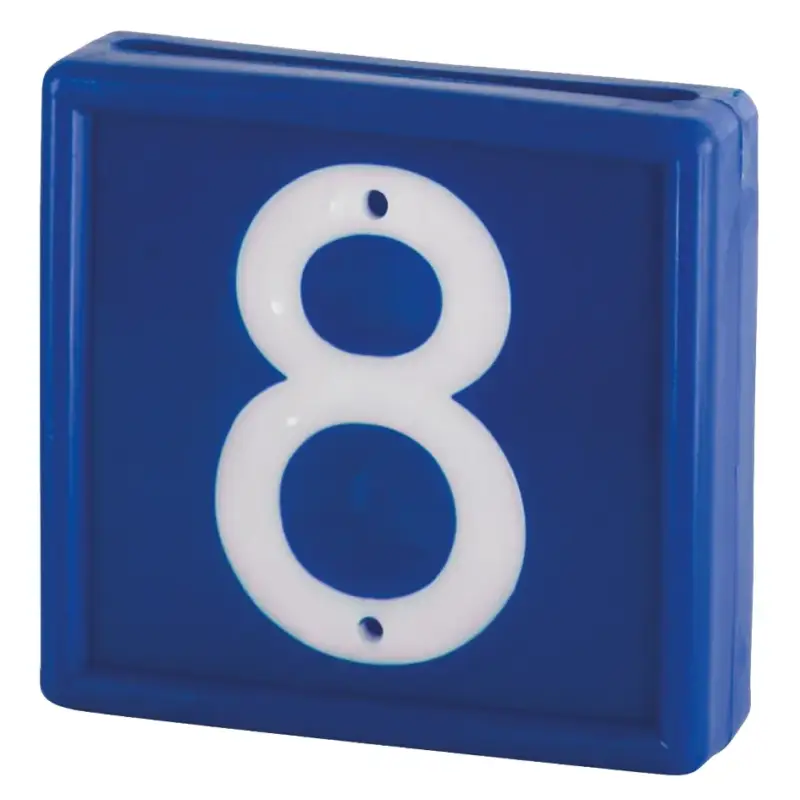 Nummernblock blau "8", 10 Stück Sonderaktion