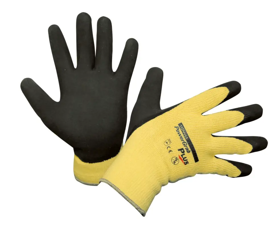 Handschuh PowerGrab Plus grau/gelb Abverkauf