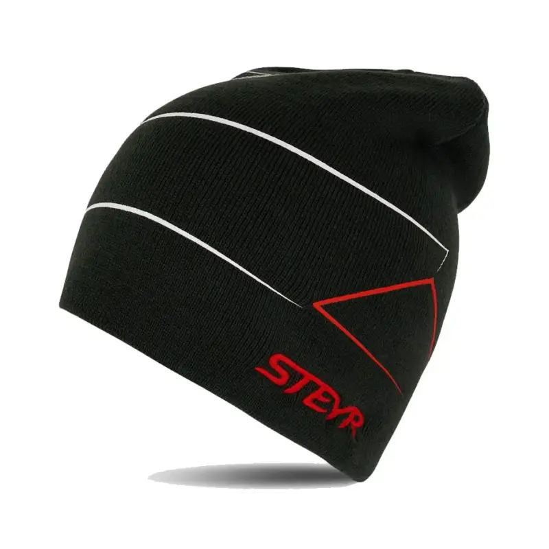 Beanie Steyr mit weißen Streifen Finale Aktion