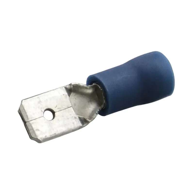 Sofort Bestellen Flachstecker blau 6,3 x 0,8 mm, für Kabel 1,5 - 2,5 mm², 10 Stück