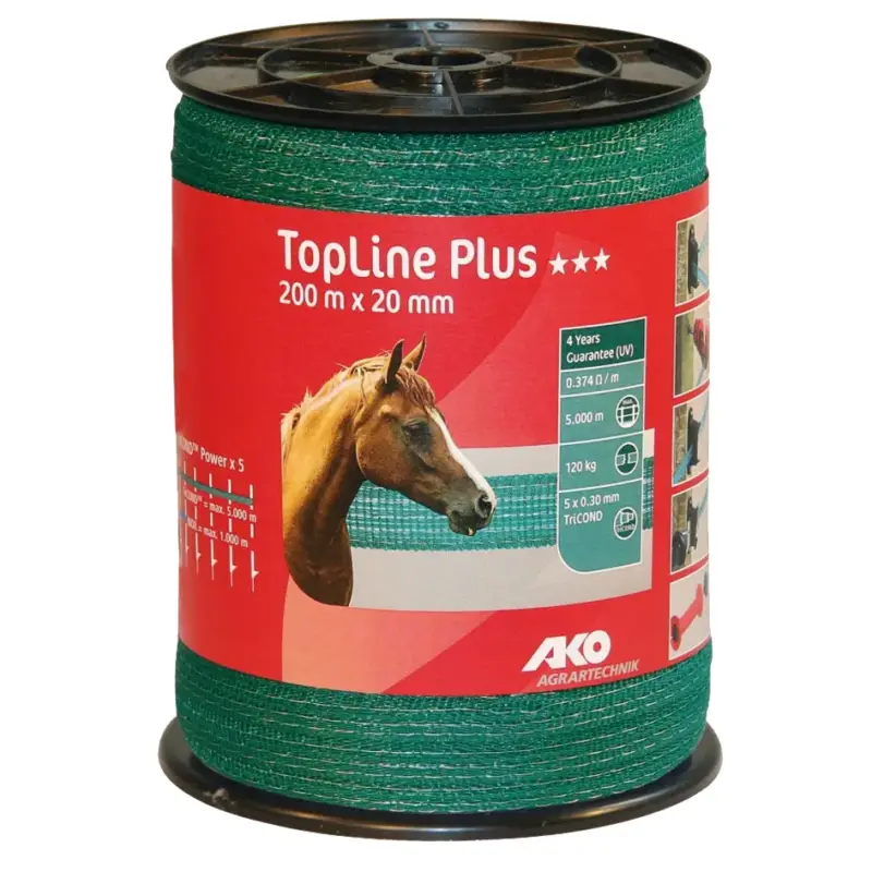 Saisonangebot Weidezaunband TopLine Plus grün 200 m x 20 mm