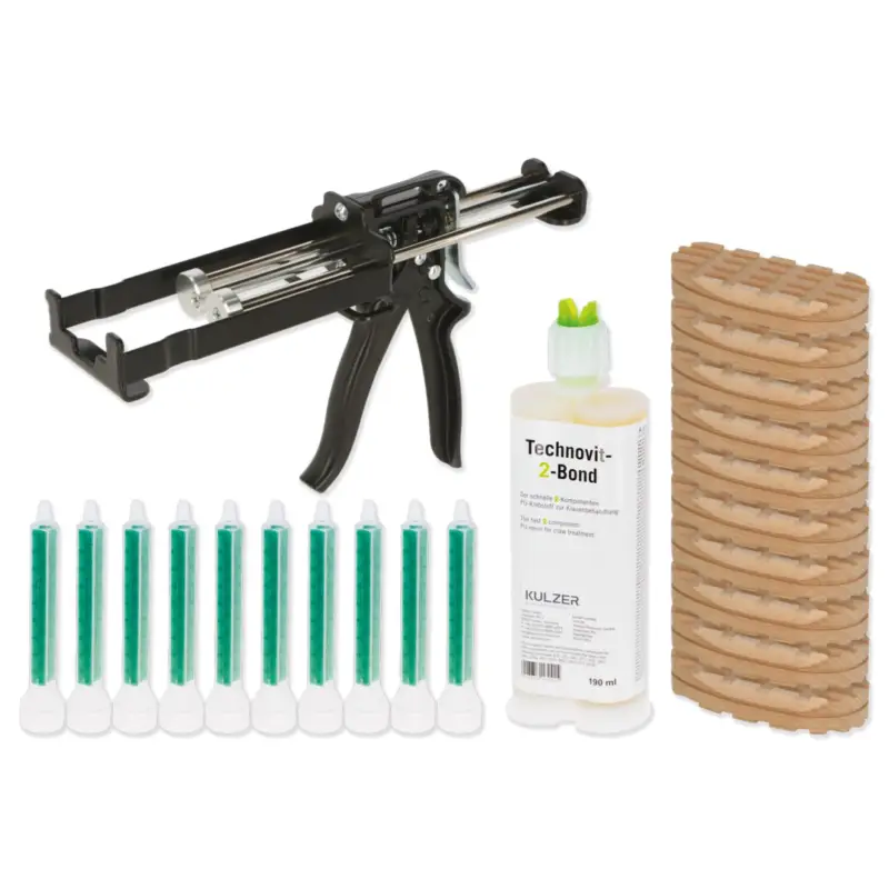 Jetzt Kaufen Technovit®-2-Bond Starterset mit Dosierpistole, 10er-Sortiment, 190 ml