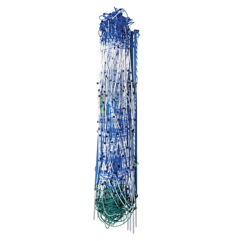 AKO Schafnetz Titan LIGHT Premium, 50m blau/weiß, 108cm, Doppelspitze Neue Ware