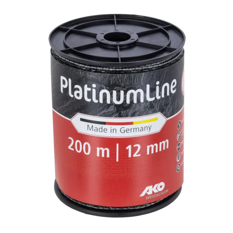 Aktuell AKO PlatinumLine Band schwarz / weiß 200m, 12 mm