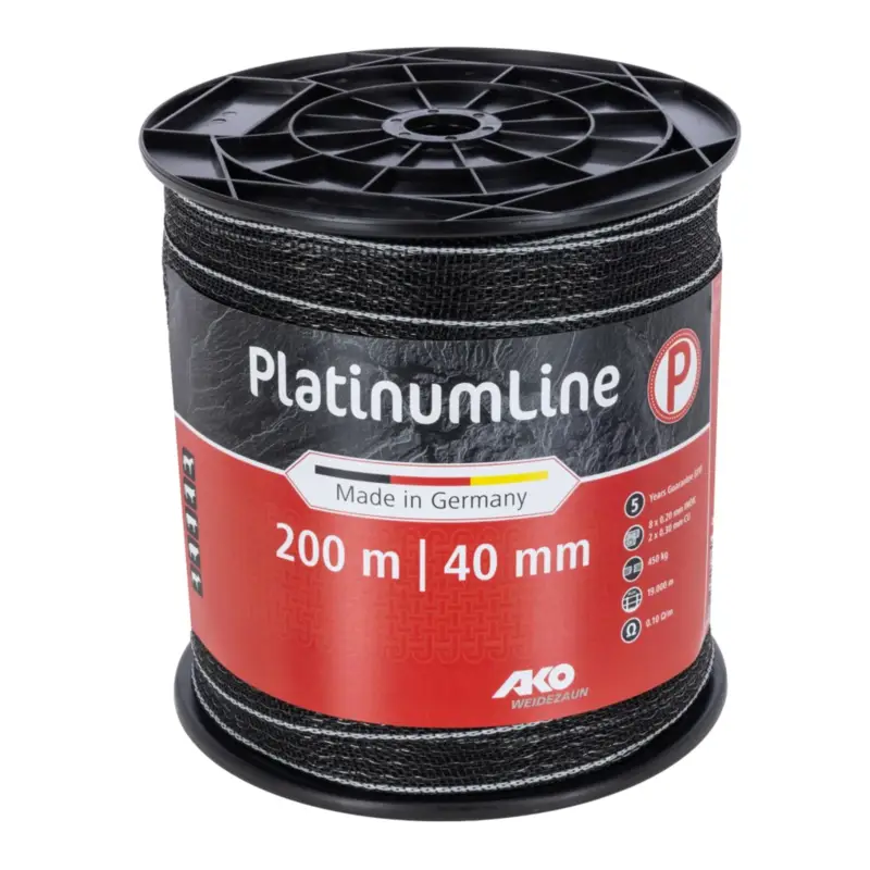 AKO PlatinumLine Band schwarz / weiß 200m, 40mm Nur Heute