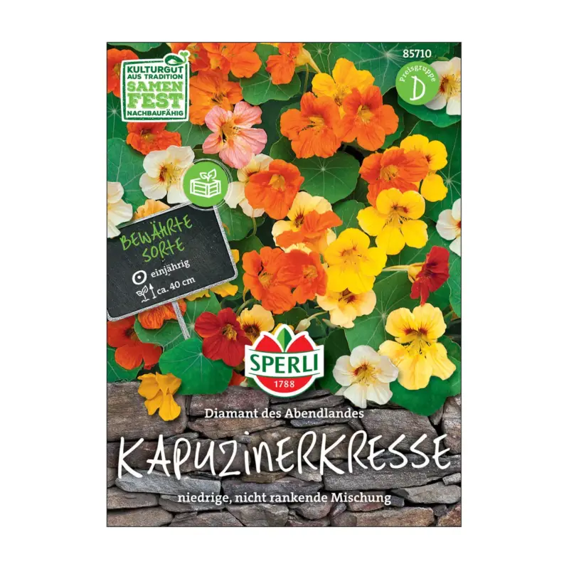 Blumensamen, Kapuzinerkresse 'Diamant des Abendlandes' Preisknaller