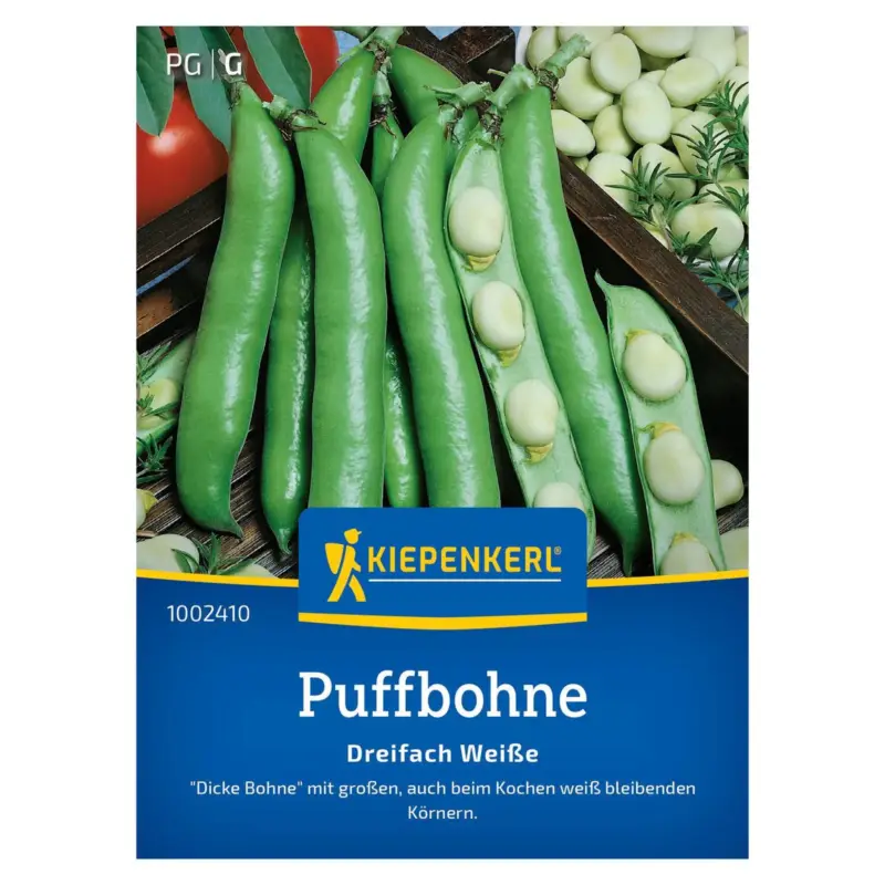 Meistverkauft Saatgut, Puffbohne 'Dreifach Weiße'